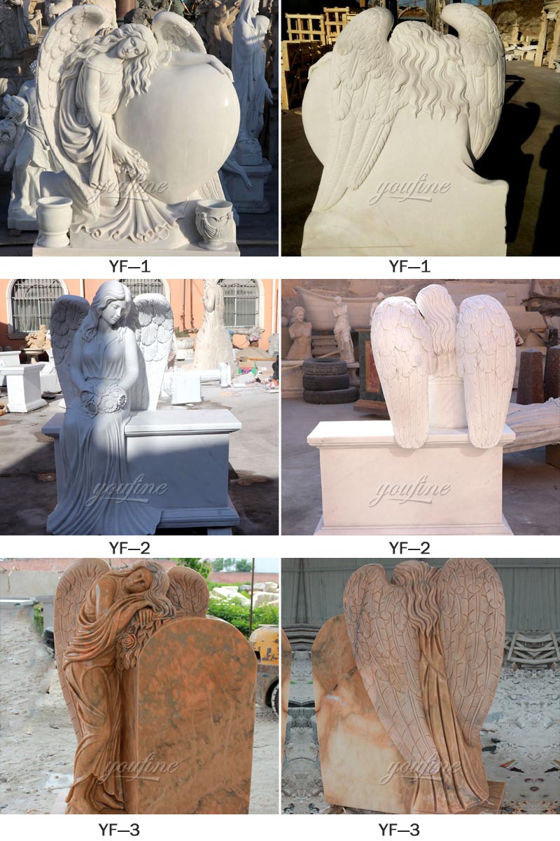 elegant angel headstone for sale